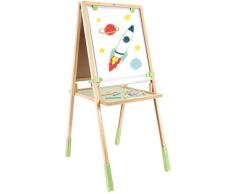 Standtafel HAPE "Multifunktions-Staffelei", bunt, Tafeln, Kinder, B/H/L: 94cm x 56cm, Holz teilmassiv, Kunststoff, aus Bambus, B:94cm H:56cm