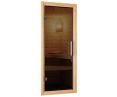 Saunatür KARIBU "Türpaket 68 mm Sauna graphit", grau (graphit), B:65,6cm, Glas, Massivholz, Türen