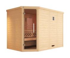 Sauna WEKA "Kemi", beige (natur), Saunaofen, externe Steuerung, 7,5 kW, Saunen, 7,5 kW-Ofen mit digitaler Steuerung