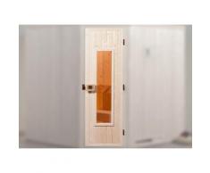 Saunatür WEKA, beige (natur), B:61,8cm, Massivholz, Türen, BxH: 61,8x182,5 cm, inkl. Rahmen