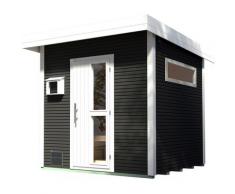 Saunahaus WEKA "Design-Saunahaus KUOPIO 1", grau (anthrazit), ohne Ofen, ohne Steuerung, (ohne Ofen), Saunen, Blockbohlen, modernes wekaLine-Profil