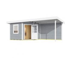 Saunahaus WEKA "SALO 2", grau, Saunaofen, externe Steuerung, 9 kW, Saunen, inkl. hochwertiger Elementsauna