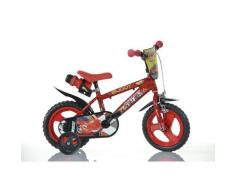Kinderfahrrad DINO "Cars Buddy 12 Zoll" Gr. 21, rot, Fahrräder, Kinder, 21cm, 12 Zoll (30,48cm), mit Stützrädern, Trinkflasche und Frontschild