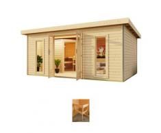 Saunahaus KONIFERA "Maiko 4 SET A", beige (natur), ohne Ofen, (ohne Ofen), Saunen, naturbelassen, ohne Ofen