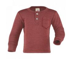 Engel - Baby Shirt mit Knopfleiste - Merinoshirt Gr 86/92 rot