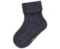 Sterntaler - Kid's Fliesen Flitzer Wolle - Hüttenschuhe 25/26 | EU 25-26 blau/grau