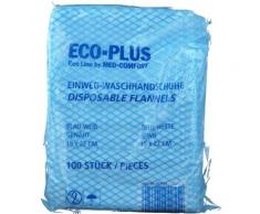 Einmal Waschhandschuh Eco-Plus blau-weiß genäht 100 St Handschuhe