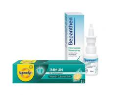 Bepanthen Meerwasser Nasenspray + Supradyn Immun 15 Brause 1 St Set