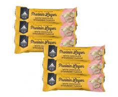6x Multipower Protein Layer Bar, White Chocolate-Strawberry 6x50 g Set