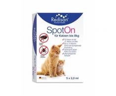 Redisan Spot-on gegen Zecken+Flöhe f.Katze bis 8kg 5x2 ml Ampullen