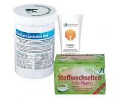 Mineralstoff BaseCare basisches Bad Pulver + Adler Stoffwechseltee Filterbeutel Minerals 1 St Set