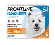 Frontline Spot on H 10 Lösung f.Hunde 6 St Einzeldosispipetten