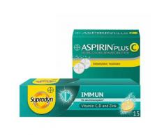 Aspirin plus C Brausetabletten + Supradyn Immun 15 Brause 1 St Set
