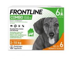 Frontline Combo Spot on Hund S Lsg.z.Auft.a.Haut 6 St Einzeldosispipetten