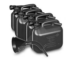 Proplus 4x Benzinkanister 5L Kunststoff UN-geprüft + Trichter [Hersteller-Nr. 40371981]