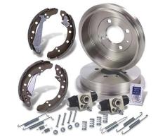 Atec 2x Bremstrommel+Backen+Zylinder+Zubehör [Hersteller-Nr. 40579166] für VW