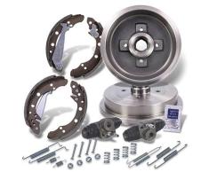Atec 2x Bremstrommel+Backen+Zylinder+Zubehör [Hersteller-Nr. 40579163] für VW, Seat