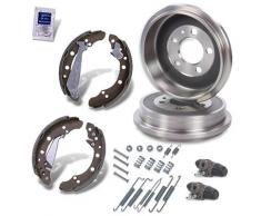 Bestprice 2x Bremstrommel+Backen+Zylinder+Zubehör [Hersteller-Nr. 10604984] für Seat, Skoda