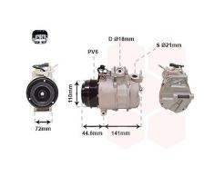 Van Wezel Kompressor, Klimaanlage [Hersteller-Nr. 1801K719] für Ford
