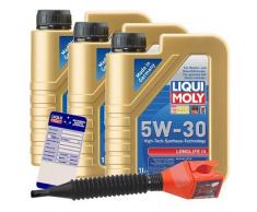 Liqui Moly 3x 1 L Longlife III 5W-30+ Ölw.-Anhänger+ Trichter [Hersteller-Nr. 10803465]