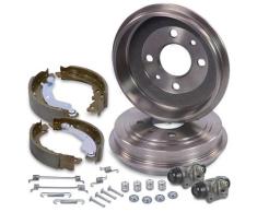 Atec 2x Bremstrommel+Backen+Zylinder+Zubehör [Hersteller-Nr. 40579937] für Fiat, Ford