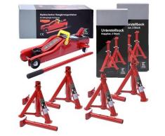 Enva Rangier-Wagenheber 2t 2000kg + 4x Unterstellbock klappbar 2t [Hersteller-Nr. 10871164]