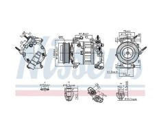 Nissens Kompressor, Klimaanlage [Hersteller-Nr. 890589] für Ford