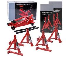 Enva Werkstatt-Wagenheber 3t 3000kg + 4x Unterstellbock 2t klappbar [Hersteller-Nr. 10871166]