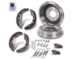 Atec 2x Bremstrommel+Backen+Zylinder+Zubehör [Hersteller-Nr. 40579165] für Skoda, Seat