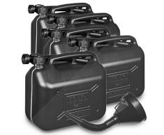 Proplus 5x Benzinkanister 10L Kunststoff UN-geprüft + Trichter [Hersteller-Nr. 40371991]