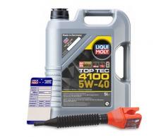 Liqui Moly 5 L Top Tec 4100 5W-40 + Ölw.-Anhänger + Trichter [Hersteller-Nr. 3701]