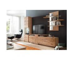 Wohnwand Eiche bianco teilmassiv 320 cm Nr.2 Santa Fe