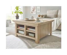 Couchtisch mit Stauraum 93x93 cm Eiche gebürstet Optik Cardiff