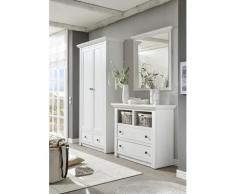 Garderoben-Set 220 cm 3-teilig weiß Pinie WALES Nr. 1