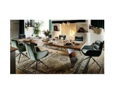 Esstisch Eiche massiv mit Stahlgestell Beam Rustikale Eiche geölt 280x100 cm