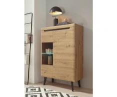 Vitrine 90x134 cm Low 2-türig Eiche Tonder