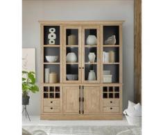 Buffetschrank 193 cm mit Flaschenregal Eiche gebürstet Optik Cardiff