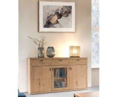 Sideboard 3-türig Eiche bianco teilmassiv SERRA