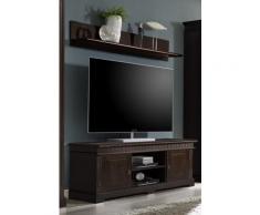 TV-Lowboard kolonial mit Wandregal Kiefer 144 cm Cordoba