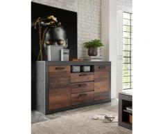 Sideboard 153x87 cm 2-türig + 3 Schubkästen used-look QUEENS