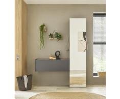 Garderoben-Set 2-teilig mit Spiegel anthrazit + Eiche Nr. 1 Boston