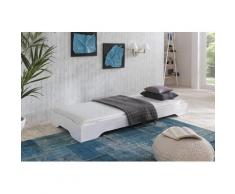 Stapelbett Gästebett 100x200 cm Kiefer massiv weiss Sylt