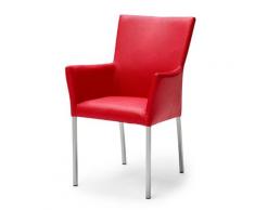 Armlehnstuhl grau,beige,blau,braun,gelb,grün,lila,orange,rosa,rot,schwarz,silber,türkis,weiß,wählbar Kunstleder QIARA von Empinio24