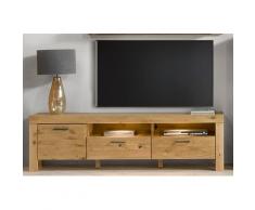 TV-Lowboard 190 cm Eiche teilmassiv Andria