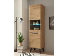 Vitrine 53x197 cm 2-türig Eiche Tonder