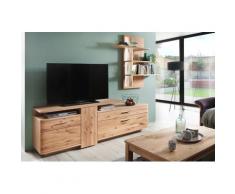 Wohnwand Eiche bianco teilmassiv 280 cm Nr.3 Santa Fe