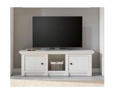 Lowboard 152x45 cm Höhe 51 cm 2-türig weiß Pinie WALES