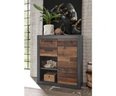 Kommode 92x104 cm 1-türig + 2 Schubkästen used-look QUEENS