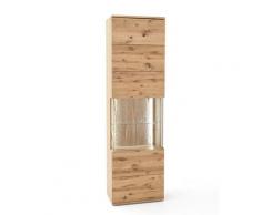 Vitrine Eiche bianco teilmassiv 60 cm links Santa Fe