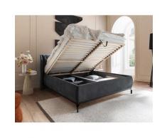 Polsterbett mit Bettkasten und Lattenrost Siena 180x200 cm Anthrazit Aurora